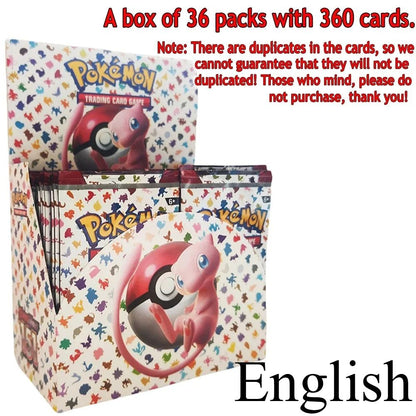 Novos jogos 4-36Pacote de Cartas Pokémon em Inglês Caixa de Booster Black Bolt White Flare Cartas de Batalha Pokémon Troca de Jogo Presente