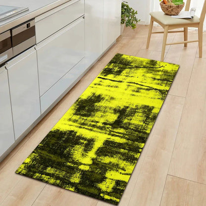 1Pcs Modern Simple Wood Pattern Print Floor Mat Kitchen Bathroom Entrance Non-slip Door Carpet Home Decoration