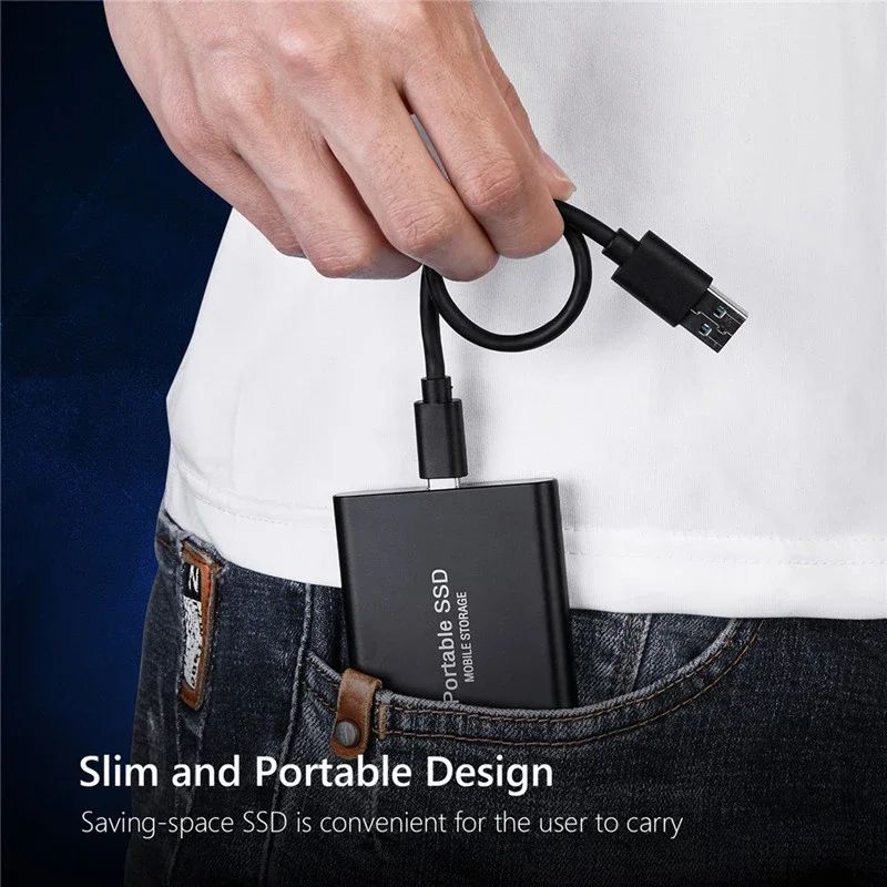 SSD Externo de Alta Velocidade 1TB Portátil SSD 16TB Disco Rígido Externo Armazenamento em Massa para Laptop Mac