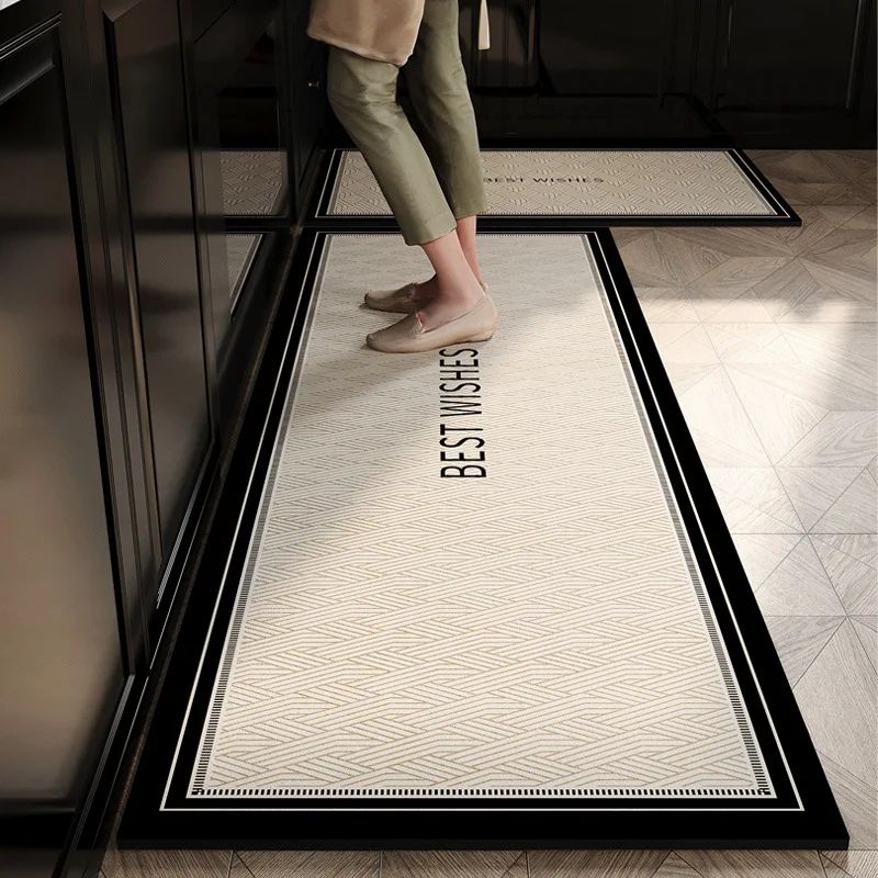 VIKAMA Diatomite Kitchen Floor Rug Anti-Slip Oil-Proof Water-Absorbing, Dirt-Resistant And Waterproof Door Mat For Home Decor