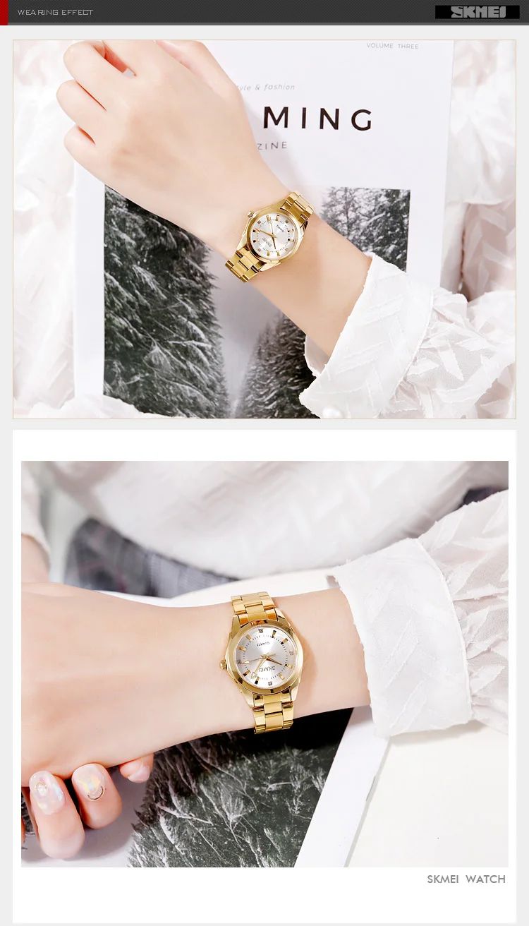 SKMEI1620  For Women Thin Lady Hour Ladies reloj mujer Fashion Simple Quartz Women Watch Japan Movement Luxury Quartz Watches