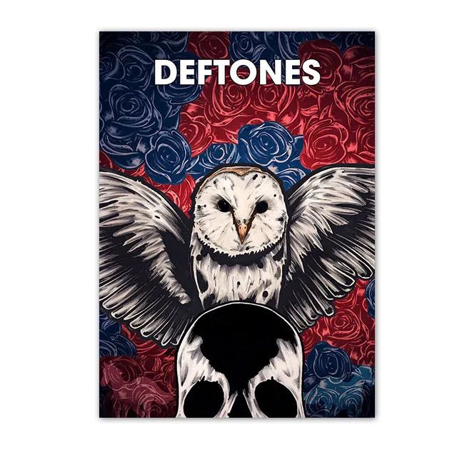 Retro Inspired Band Themed Wall Art D-Deftones Posters Classic Music Album Canvas Painting Ideal for Home Room Decor
