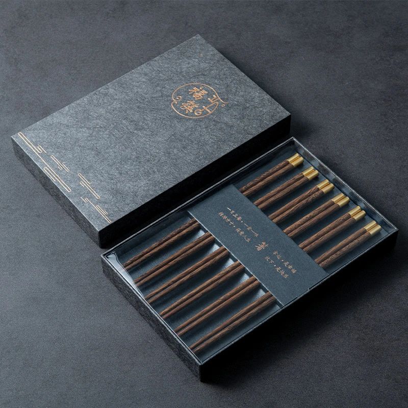 Hashis de Sândalo Vermelho Natural de Alta Qualidade Premium Conjunto de Talheres Utensílios de Mesa Domésticos para Presente Hashis Chineses