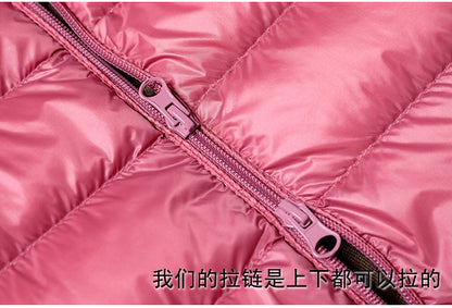 Korean Fashion Slim Remove Hooded Parka Fashionable Outerwear 2023 Winter Womens Down Jackets Long Light Thin Coat Puffer Jacket