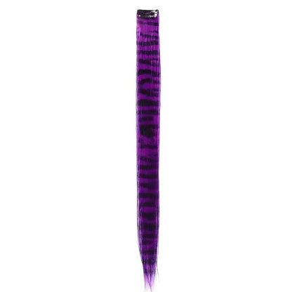 Synthetic Feather Hair Extension Colorful Fake Hair Clip In One Piece Hairpiece For Women Cosplay Party Y2K Style