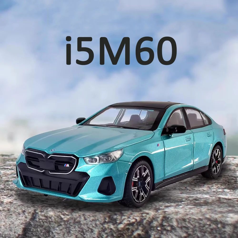 Miniaturas de Carro de Brinquedo i5M60 XM Escala 1:24, Liga Fundida, Pneus de Borracha, com Luz e Som, Presente para Crianças e no Dia das Crianças