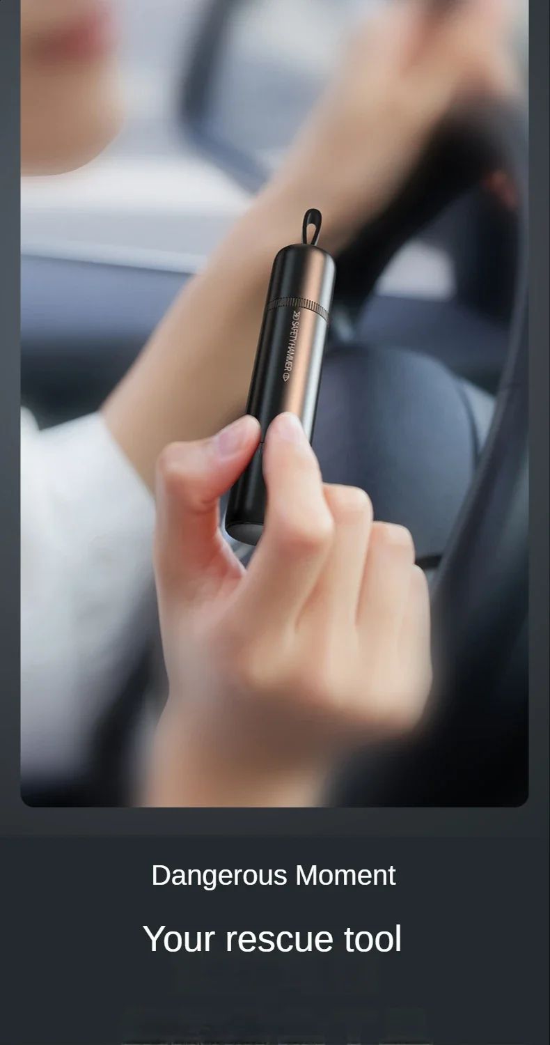 1/4 Peças Martelo de Segurança Automotivo 2 em 1 Quebra Vidro de Emergência Cortador de Cinto de Segurança Ferramenta de Resgate Embalagem em Inglês Acessórios para Carros