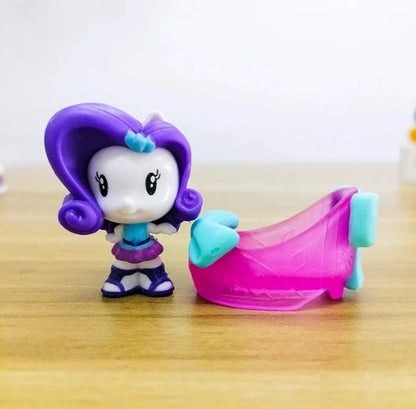 Hasbro Q-Version My Little Pony Twilight Sparkle Pinkie Pie Rainbow Dash Fluttershy Boneco de Ação Presentes Brinquedo Modelo Colecionável