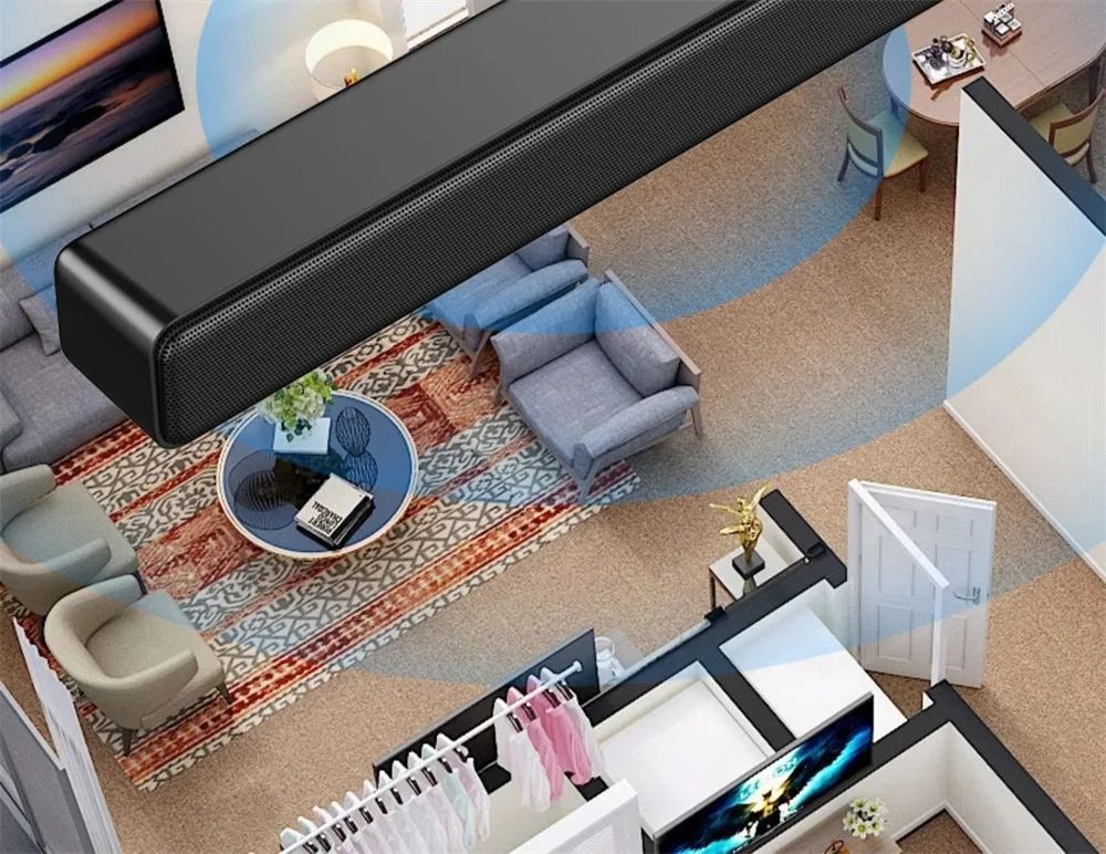 Original Bluetooth Subwoofer Soundbar TV Áudio Echo Wall Computador Alto-falante Home Theater Música Wireless Bluetooth Speaker Presente