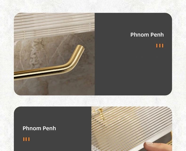 Luxury Gold Toilet Paper Holder with Shelf No Punching Acrylic Roll Paper Holder Tissue Hanger Bathroom Accessories  Bathroom