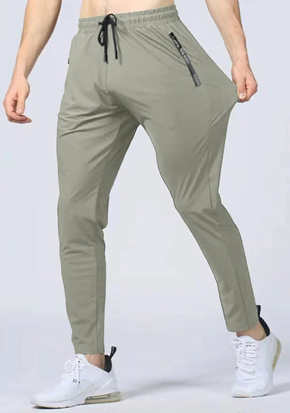 Calça Jogger Masculina De Secagem Rápida, Respirável, Com Cordão Na Cintura, Elegante E Elástica, Para Fitness