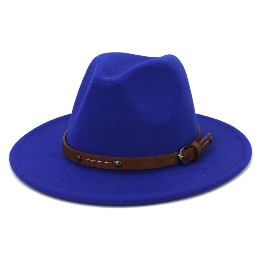 Fedoras Winter Hat For Women 59-61CM Men Panama Felted Jazz Hats New Trilby Church Cap sombreros de mujer