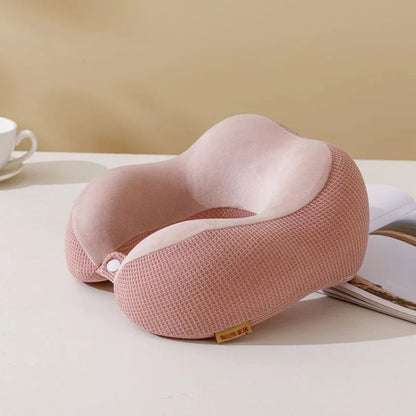 U-shaped Pillow Memory Foam Slow Rebound Lunch Break Neck Pillow Airplane Travel Neck Pillow Mesh Hump Car Throw Pillow