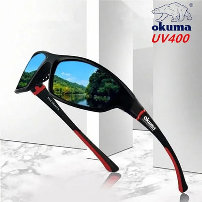 Óculos de Sol para Pesca Okuma UV400 Masculino para Dirigir Óculos de Sol Masculino Clássico para Caminhada e Pesca Óculos de Sol UV400