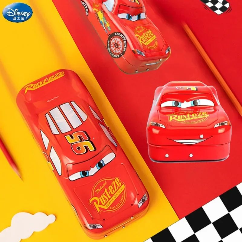 Estojo de Lápis Carros Disney Pixar Caixa de Papelaria Infantil Grande Capacidade Carro McQueen Estojo de Lápis Tridimensional Presente para Jardim de Infância