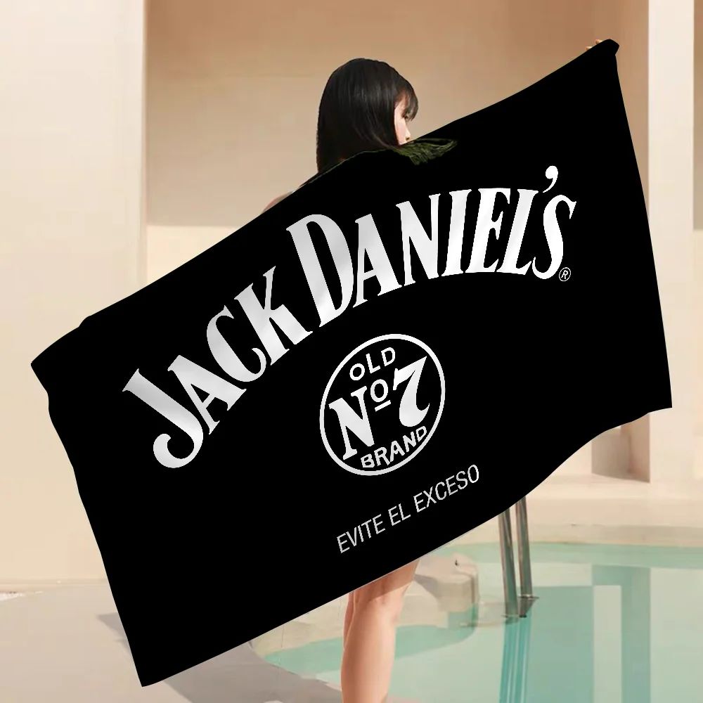 J-Jack-Daniels Microfiber Beach Towel Absorbent Quick Dry Soft Yoga Swimming Resort Mountain Climbing Towel