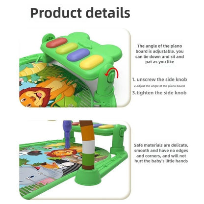 Ginásio de Atividades Musical para Bebês, Tapete de Piano para Engatinhar, Brinquedos, Cobertor de Atividades para Recém-Nascidos, Almofada de Jogo com Pedais, Educação Infantil, Presentes de 0 a 36 Meses