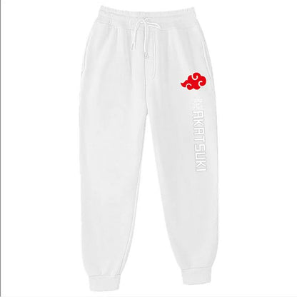 Calças de Moletom Akatsuki de Anime Mais Vendidas Calças de Lã Estampadas de Moda Masculinas Femininas para Corrida Hip Hop Roupas de Rua S-3GG