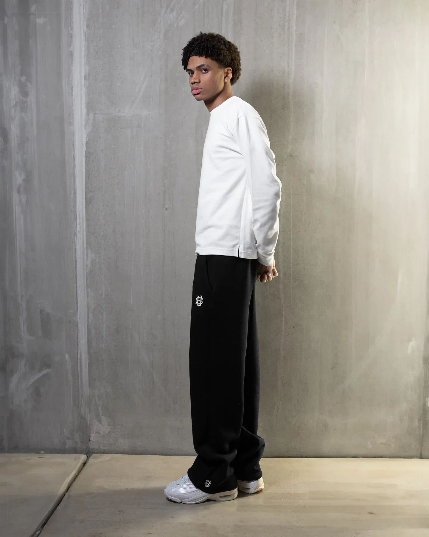 Calça Moletom Bordada Su Jogger Hip Hop Rosa Casual Cintura Elástica Masculina Americana Marinho Y2K Moeda Berlim Street Estilo Anos 2000