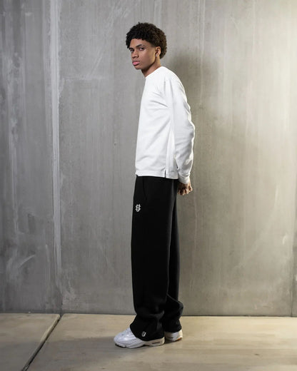 Calça Moletom Bordada Su Jogger Hip Hop Rosa Casual Cintura Elástica Masculina Americana Marinho Y2K Moeda Berlim Street Estilo Anos 2000