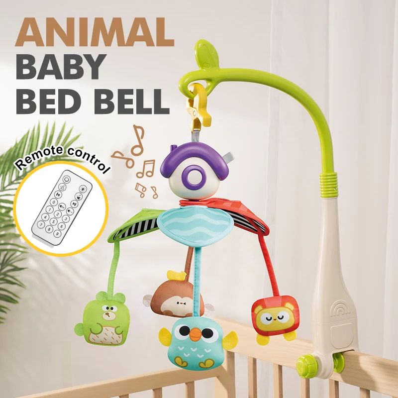 Hanging Bell Baby Stroller Bed Clip Safety Seat Hand Bell Pendant Colorful Multifunctional Soft Toys Stroller Mobile 0-12 Gift