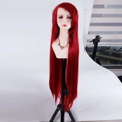 Perucas sintéticas de cabelo rosa com volume de ar, seda de cabelo macia de alta temperatura, cabelo a granel, peruca longa, cacheada, de ondas grandes, lisa, para Cosplay