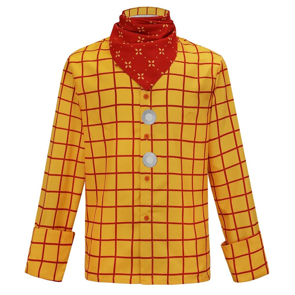 Movie Story Woody Cosplay Costume Story Halloween Woody Tracy cosplay Shirt Vest Bandana Sheriff role-playing costume