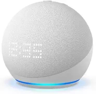 Novo Echo Dot (5ª Geração, Lançado) com Relógio | Smart Speaker com Relógio e Alexa