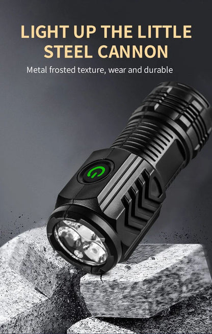 Portable Mini LED Handheld Flashlight Powerful Fingertip Torch Outdoor Waterproof Hiking Camping Flash Light with Pen Clip