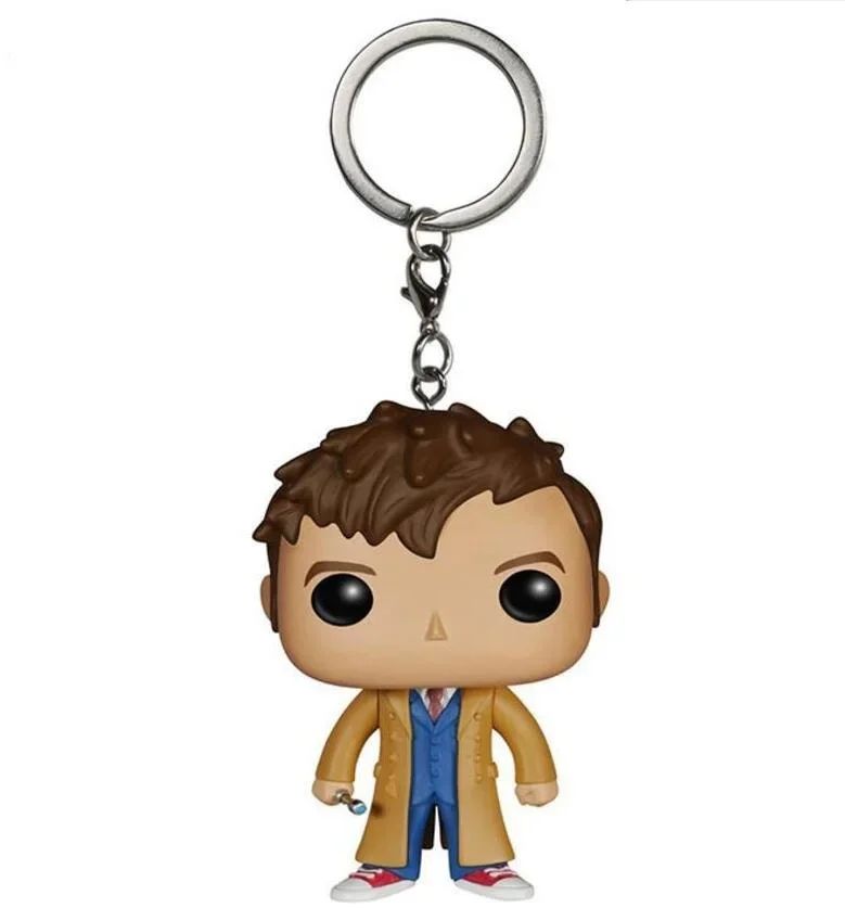 Funko Pop DW Doctors Chaveiro Brinquedo Décimo Doutor Décimo Primeiro Décimo Segundo Doutor Tardis Vinil Boneco Chaveiro