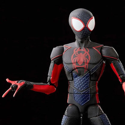 Marvel Legends Spider-Man: Através do Aranhaverso Miles Morales Boneco de Ação Colecionável em Escala 1/12 com Base