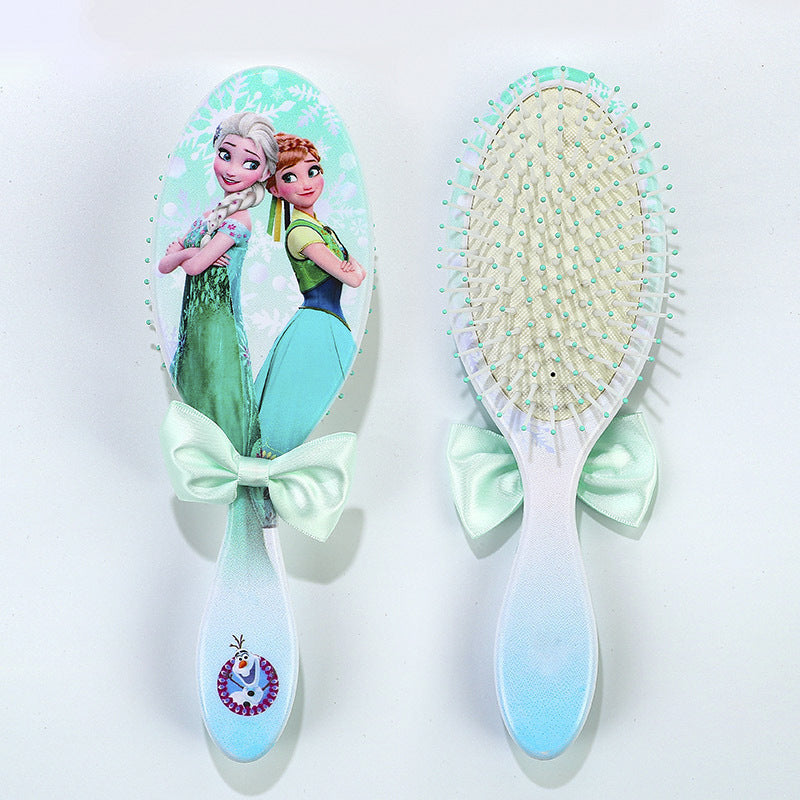 Pentes com almofada de ar tema Princesa Disney Pequena Sereia Ariel Princesa Elsa Anna Pente de massagem capilar fofo para crianças Presentes para meninas