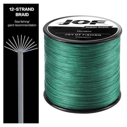 Linha de Pesca Trançada JOF Sea Fishing Forte PE X12 300M 500M 1000M 12 Fios 33lb~149.9LB Linha de Pesca Original