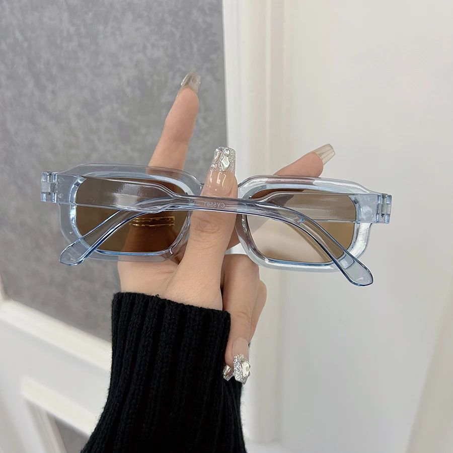 Luxurious Rectangle Sunglasses Women Men Fashion Brand Designer Casual Sun Glasses Female Male Plastic Outdoor Eyewear