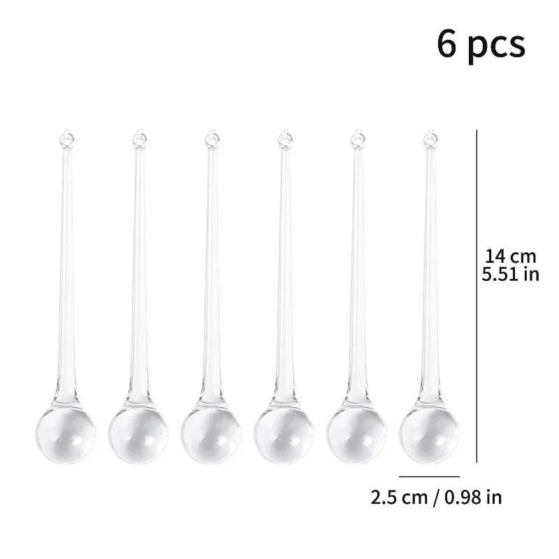 6-30Pcs DIY Crystal Raindrops Hanging Pendants Christmas Tree Lamp Glass Beads Curtain Decoration Home Party Ornaments Supplies