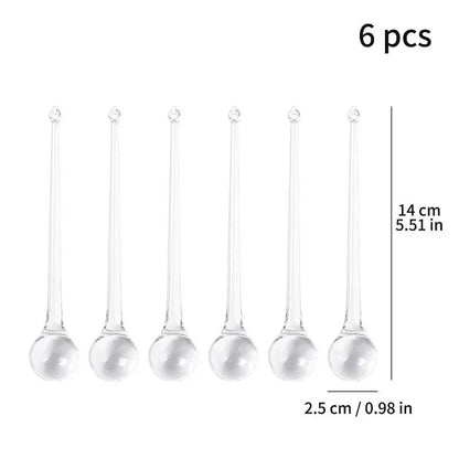 6-30Pcs DIY Crystal Raindrops Hanging Pendants Christmas Tree Lamp Glass Beads Curtain Decoration Home Party Ornaments Supplies
