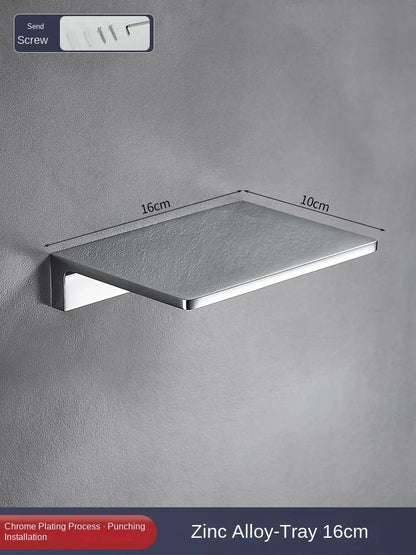 Zinc alloy, bathroom storage rack, wall mounted bathroom storage tray, mirror vanity storage rack