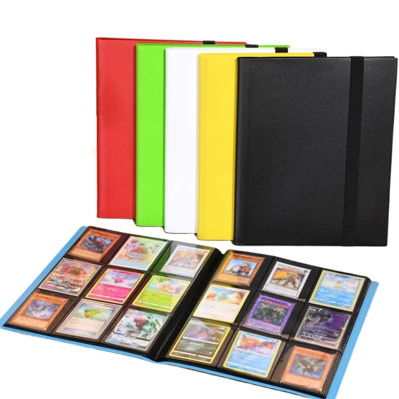 Fichário de cartas com 9 bolsos Álbum de exibição de cartas de troca Fichário de 360 bolsos de carregamento lateral para TCG Yugioh MTG Jogo Livro de cartas