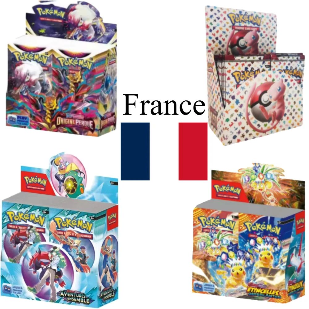 36 Pacotes Franceses de Cartas Pokémon ASTRES RADIEUX Obsidian Flames Brilliant Stars Lost Origin Pokémon Booster Card de Batalha de Transação
