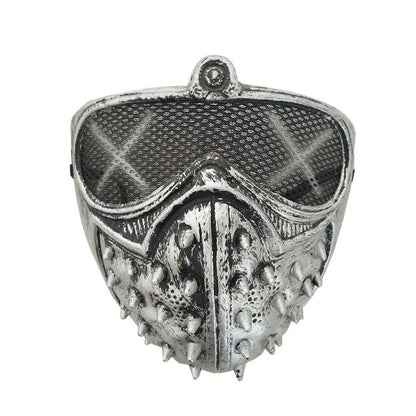 ComicsDog Mask Halloween Masks Punk Rivet Cyborg Mask Party Cosplay Masks Anime Horror Masque Half Face Steampunk Demon Cosplay
