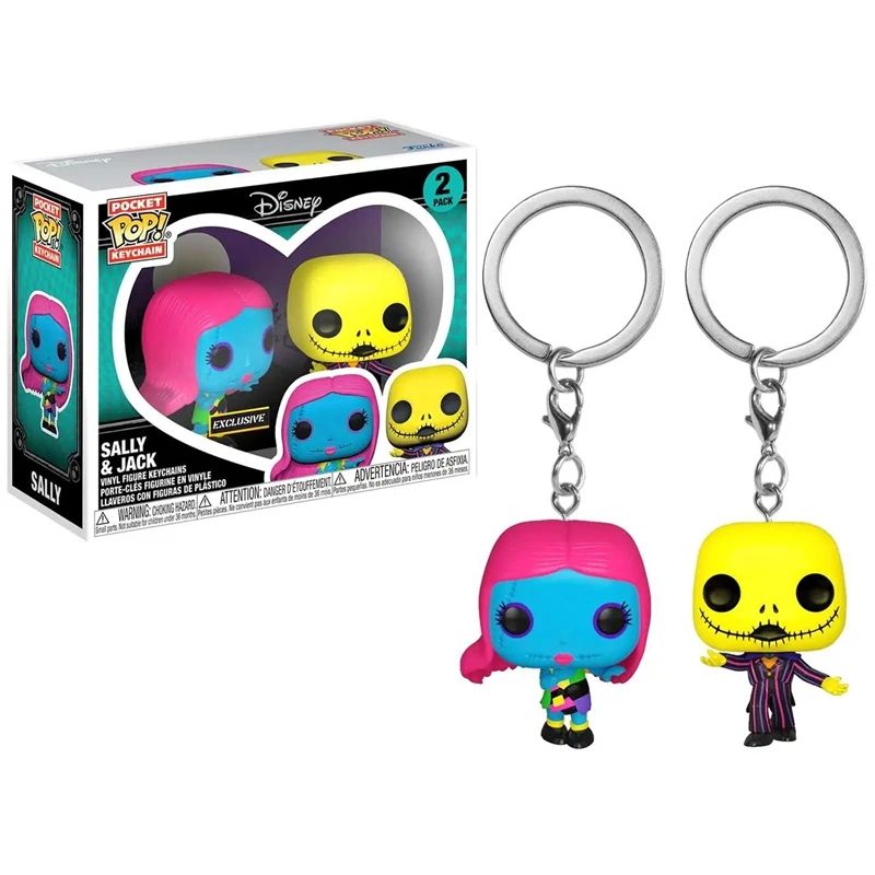 18 modelos de chaveiros de bolso FUNKO O Estranho Mundo de Jack #2 Sally Jack Neve Teddy Prefeito Zero Abóbora Bonecos de Ação