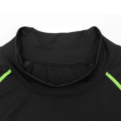 Quick-drying Exercise Compression Short Sleeve Summer Gym Running Training T-shirt for Men's Elastic Tight Sportswear Tops S-3XL