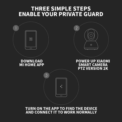 Xiaomi 360° Smart Home Security Camera Mi PTZ 2K Webcam 1296P 3 Megapixel AI Human Detection Night Vision Webcam Chinese Version