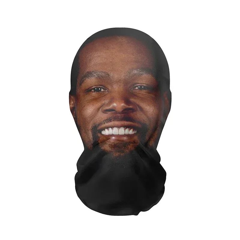 Summer 3D Printed Kanye Mask Stretch Mesh Full Face Mask Men and Women Role Play Headdress Hip Hop Fashion Balaclava Headdress