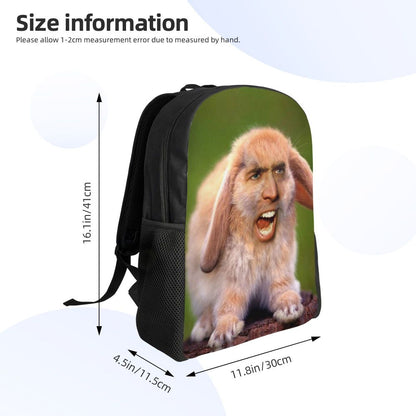 Custom Nicolas Cage Meme Laptop Backpack Women Men Basic Bookbag for College School Student Funny Bags