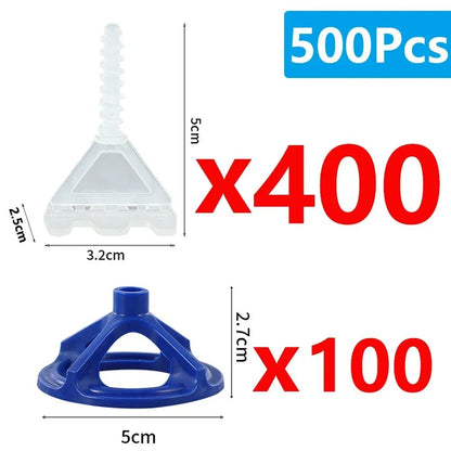 50-600 Peças Clipes de Nivelamento de Azulejo de Cerâmica com Espaçadores em Espiral no Topo Cintas de Cunha para Colocação de Azulejos Fixação de Parede e Chão Ferramenta de Construção