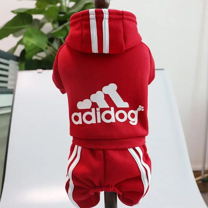 Roupas de inverno para cães pequenos Moletom Adidog para cães Macacão de lã para cães de raças pequenas Moletom esportivo para filhotes Macacão de 4 patas para cães