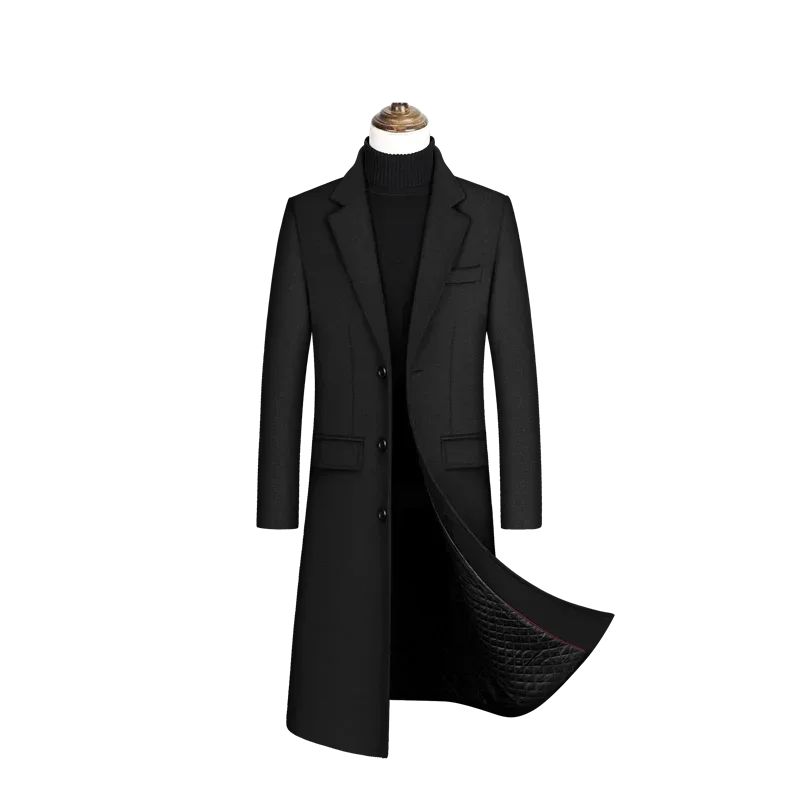 Wool content 30%,New woolen overcoat in autumn and winter, men clothing,coat men, winter coat men, coats for men,men winter coat