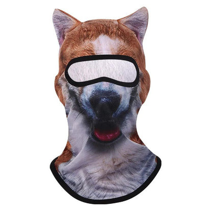 3D Cat Mask Dog Tiger Cosplay Balaclava Motorcycle Full Face Hood Mask Skiing Hat Helmet Cute Headgear Hat Halloween Party Masks
