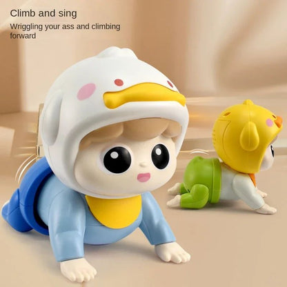 1PC Crawling Doll Baby Toy with Music, Aged 0-1, Learning Crawling Guidance and Head Up Training